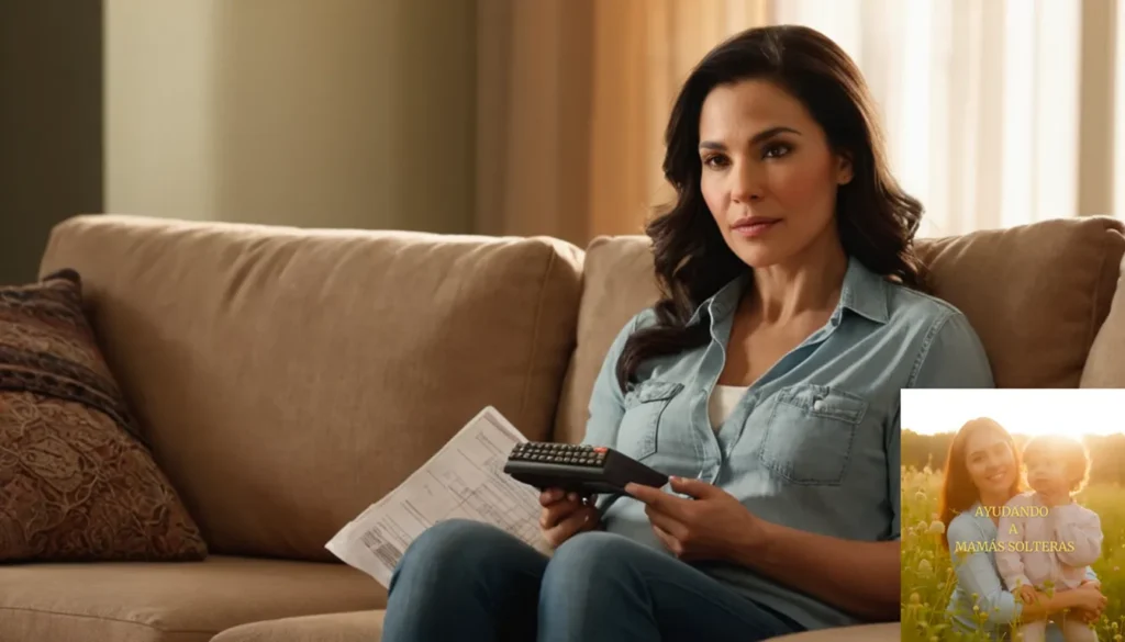 Apoyo económico para madres solteras en situación financiera difícil: "La imagen debe mostrar a una mujer latina de unos 30 años