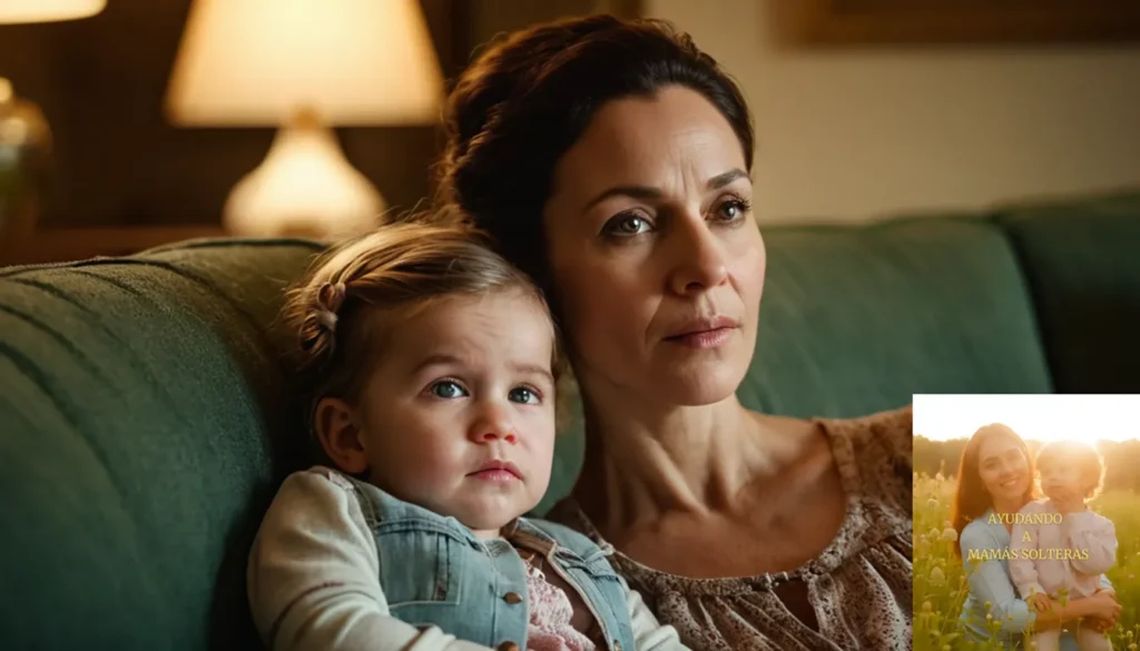 Ayudas al alquiler para madres solteras pobres: La imagen debe mostrar a una mujer desgastada de unos 30 años