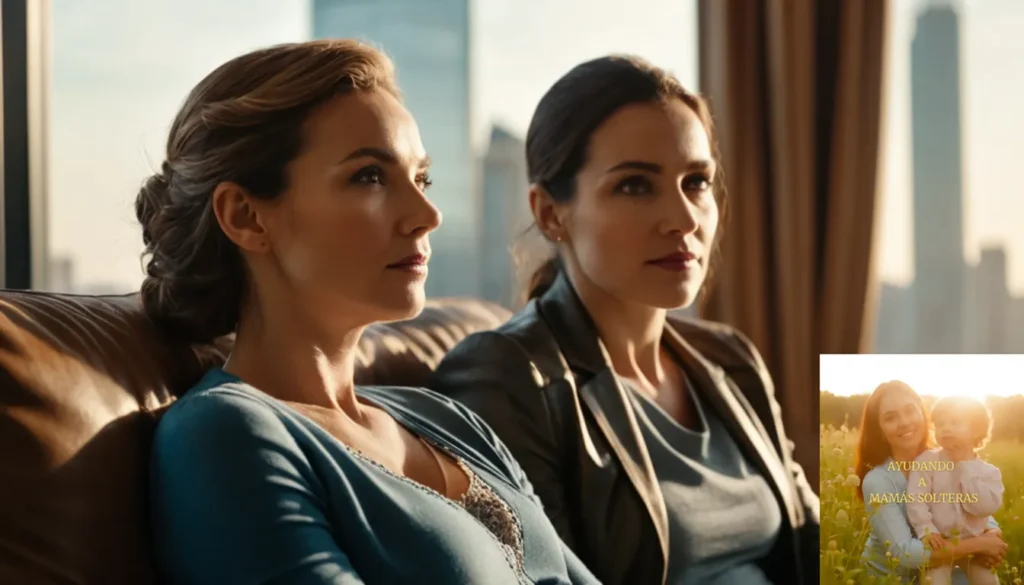 Ayudas para mamás con hijos discapacitados: La imagen debe mostrar un momento tierno entre una madre de aspecto acosado de unos 30 años