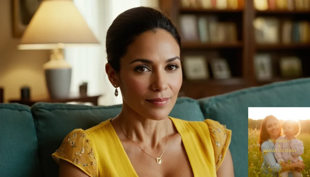 Fondos de Emergencia para Madres Solteras: La imagen debe mostrarse: una madre soltera hispana de aspecto grave de unos 30 años