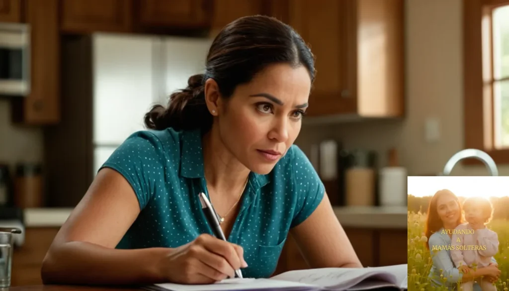 Gestión de préstamos para madres solteras con presupuestos ajustados: "La imagen debe mostrar a una madre latina de unos 30 años