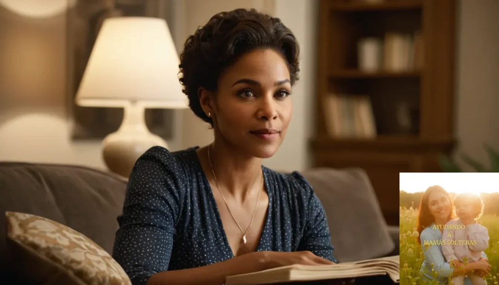 Planeación financiera para madre single: "La imagen debe mostrar una sala de estar cálida y acogedora de un apartamento modesto