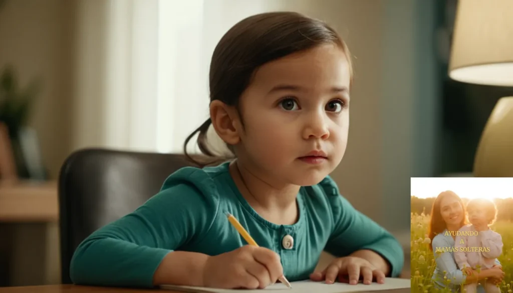 Preparativos educativos financiamiento infantil en hogares solteros: La imagen debe mostrarse: una madre soltera de aspecto grave de unos 30 años