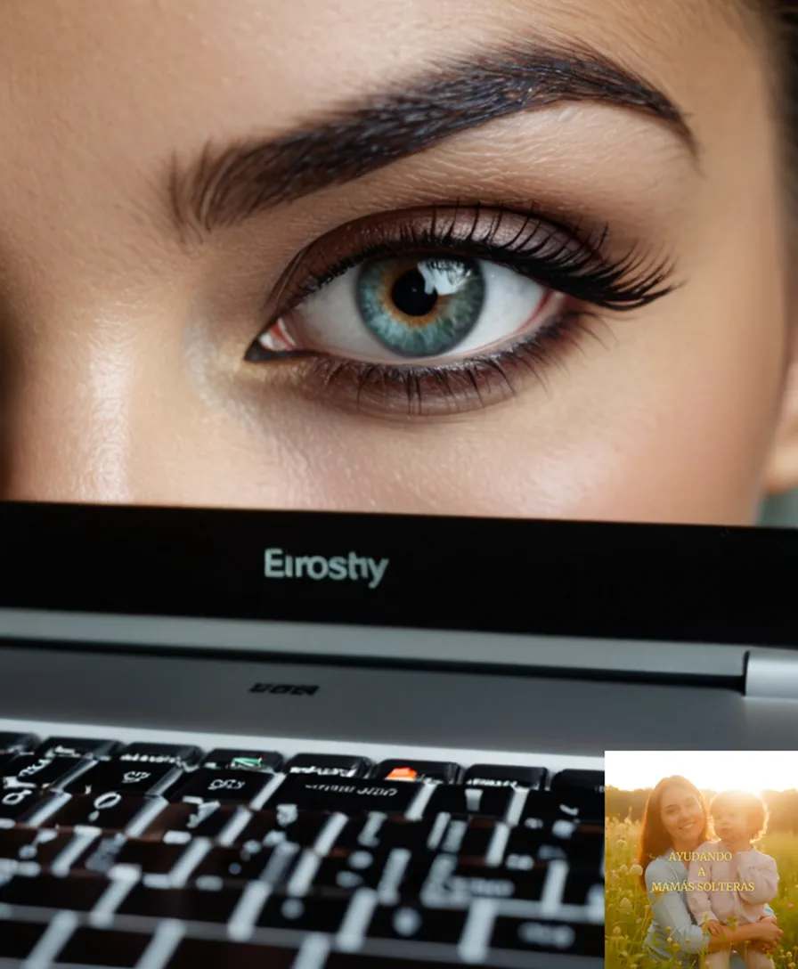 The image should show an open laptop screen with a simplified and organized Excel template in the background, displaying columns labeled 
