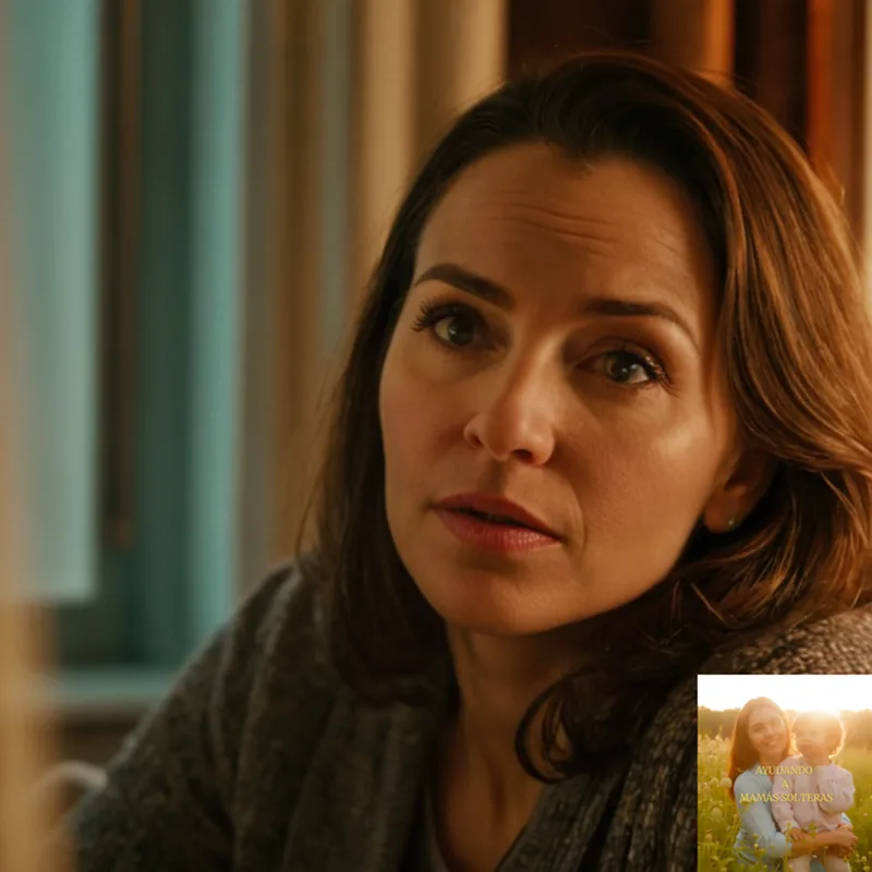 The image should show: A solo mother in her mid-30s, sitting on a worn-out couch with a stack of unpaid bills behind her, as she feeds a hungry baby from a can of formula while gazing worriedly at an outdated calendar filled with looming deadlines, surrounded by the faint glow of a dim streetlight through a grimy window.